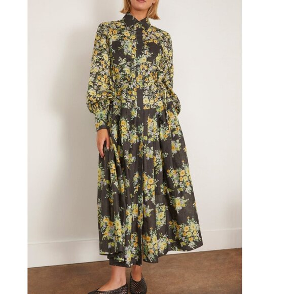 Alemais Nina Shirtdress in Black - Picture 2 of 13